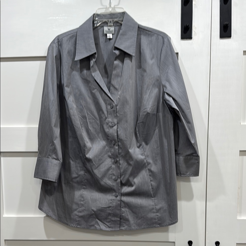 Gray Button-Up Shirt